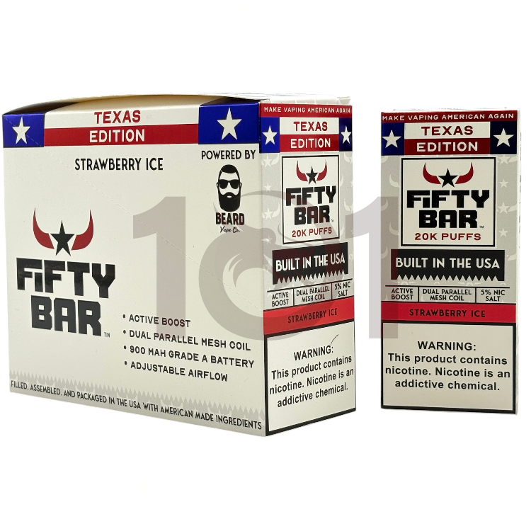 FIFTY BAR SALT NICOTINE 20000 5% TEXAS EDITION - SOUR MANGO