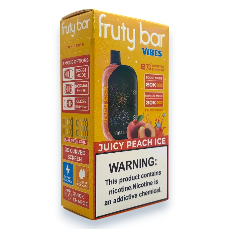 FRUTY BAR VIBES 30000 5% - JUICY PEACH ICE