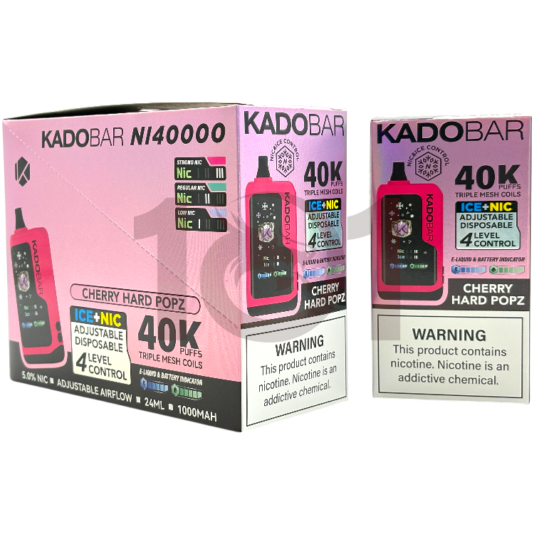 KADO BAR ICE+NIC NI40000 5% - CHERRY HARD POPZ