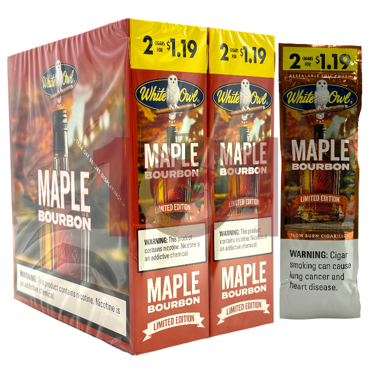 WHITE OWL SP 2/$1.19 2CT PK - MAPLE BOURBON