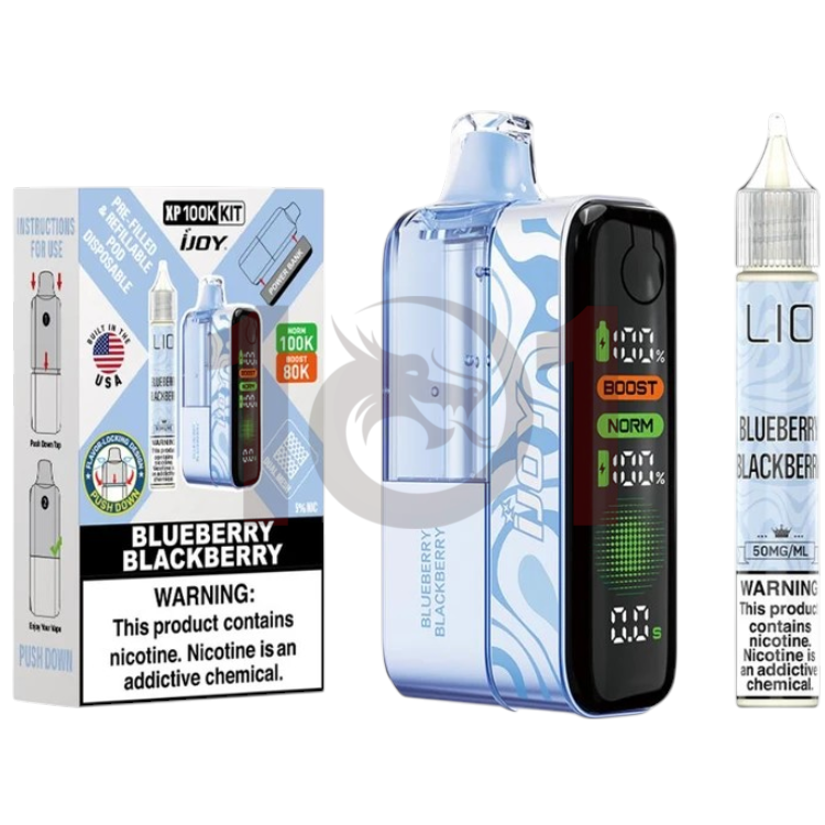 IJOY XP100K  (W/E-LIQUID BOTTLE) POD DEVICE 5% - BLUEBERRY BLACKBERRY