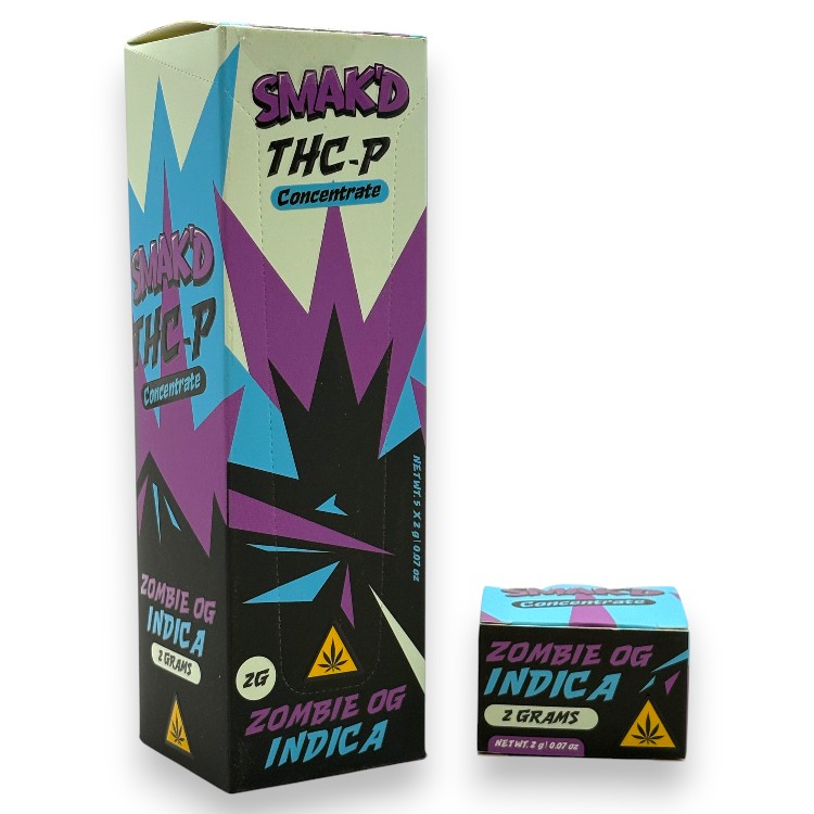 SMAK'D - DELTA - DAB - THCP - 2GM/CT - 5CT/BX - CONCENTRATE - INDICA - ZOMBIE OG