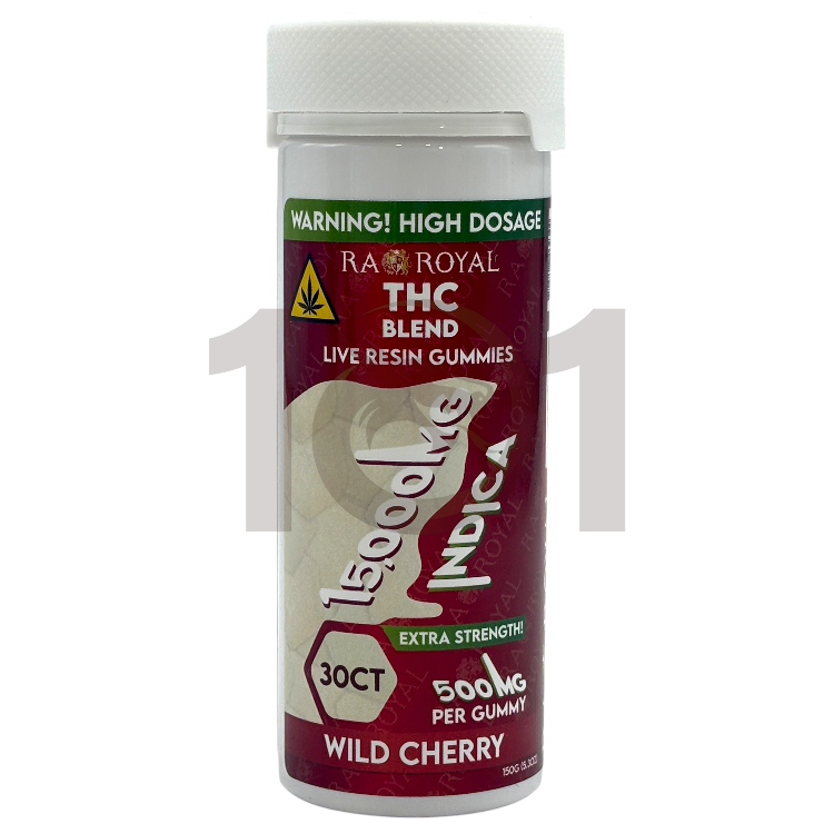 RA ROYAL LR BLEND D9+D8+HHC+THCP GUMMIES 500MG 30CT JAR - INDICA WILD CHERRY