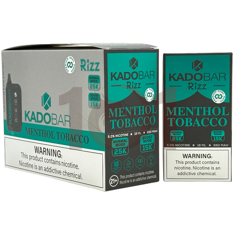 KADO BAR RIZZ 25000 5% - MENTHOL TOBACCO