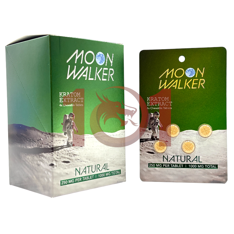 MOON WALKER MITRAGYNA SPECIOSA KRATOM EXTRACT TABLET 250MG 4CT PK - NATURAL