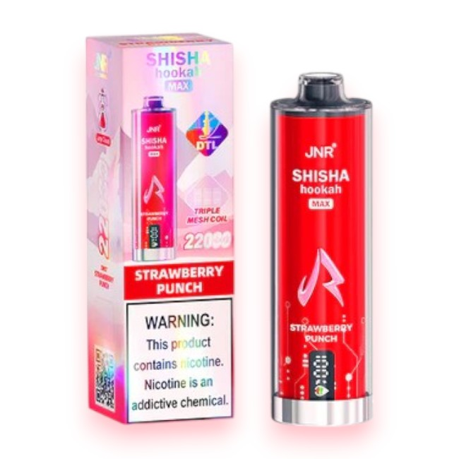 JNR SHISHA HOOKAH MAX 22000 5% - STRAWBERRY PUNCH