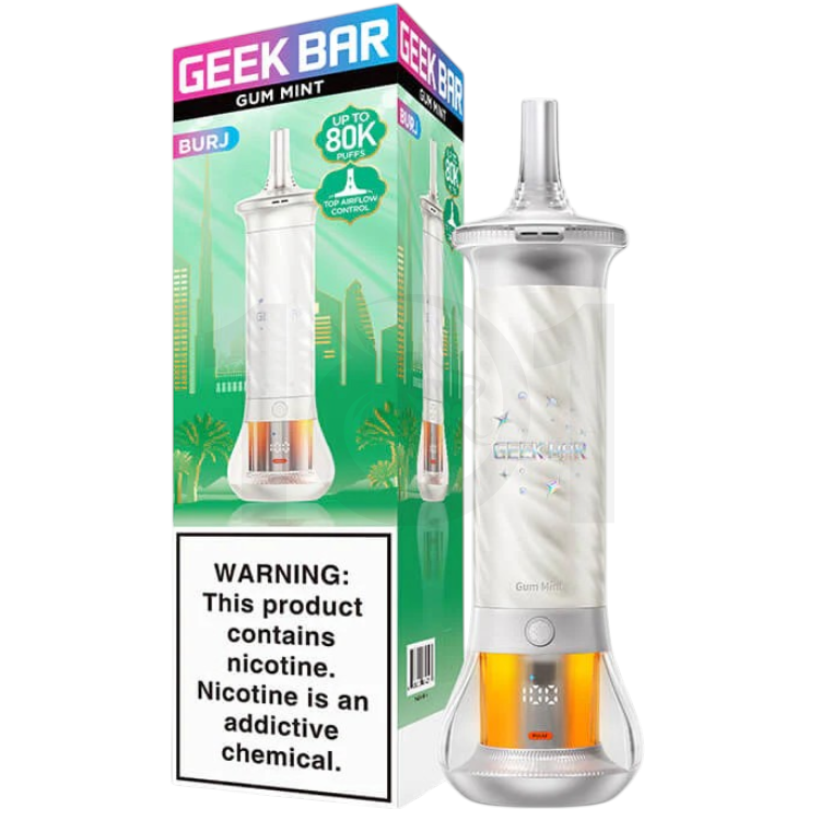 GEEK BAR BURJ 80000 0.5% - GUM MINT