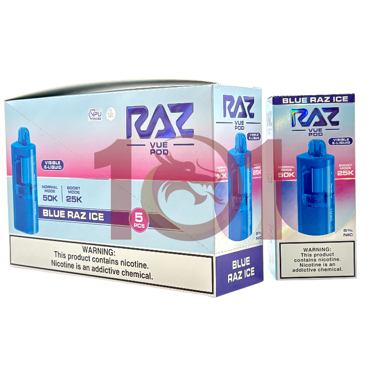 RAZ VUE 50000 POD 5% - BLUE RAZ ICE