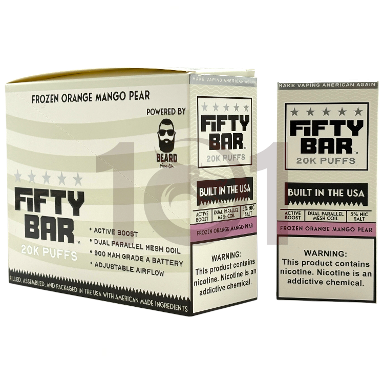 FIFTY BAR SALT NICOTINE 20000 5% WHITE - FROZEN APPLE