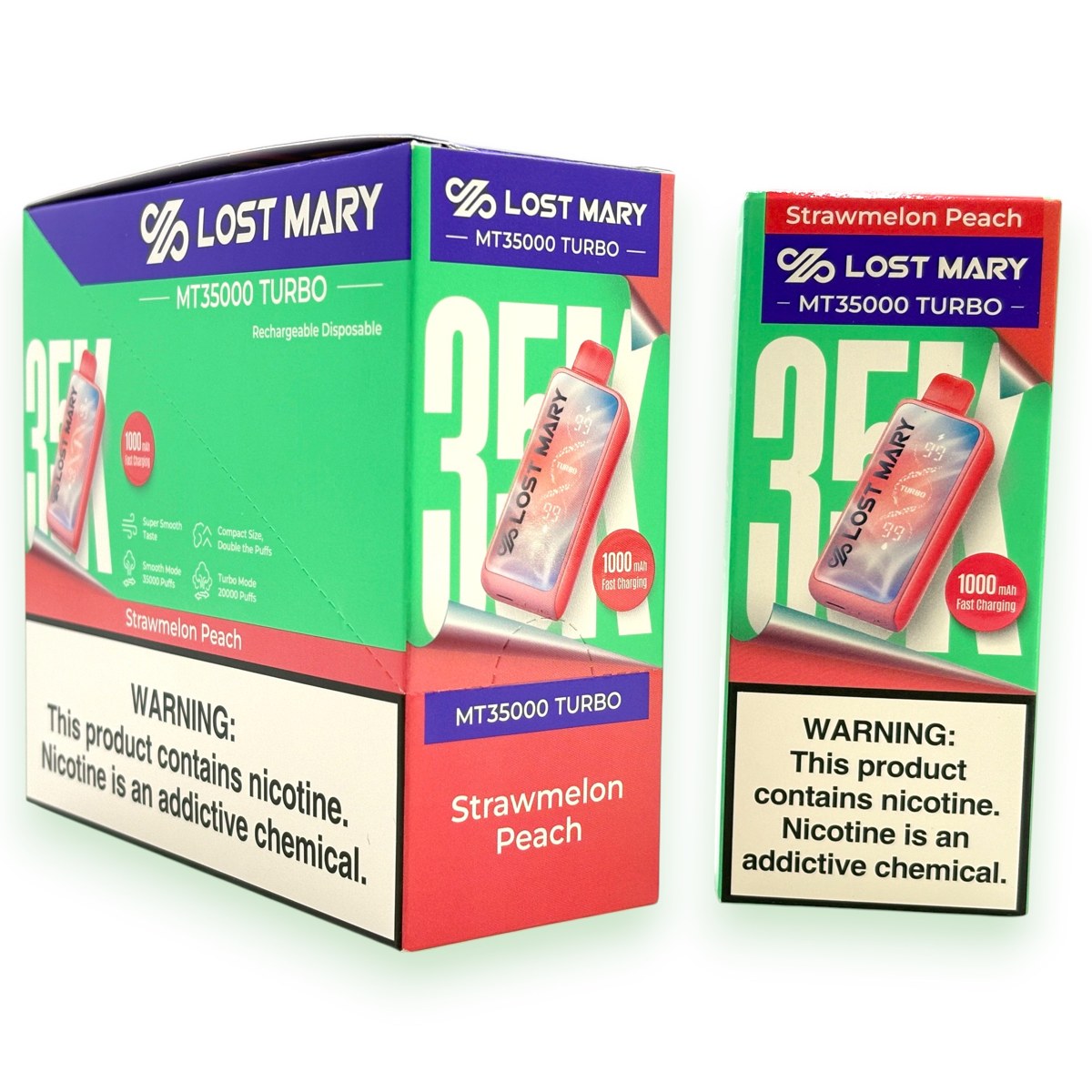 LOST MARY MT35000 TURBO 5% - STRAWMELON PEACH