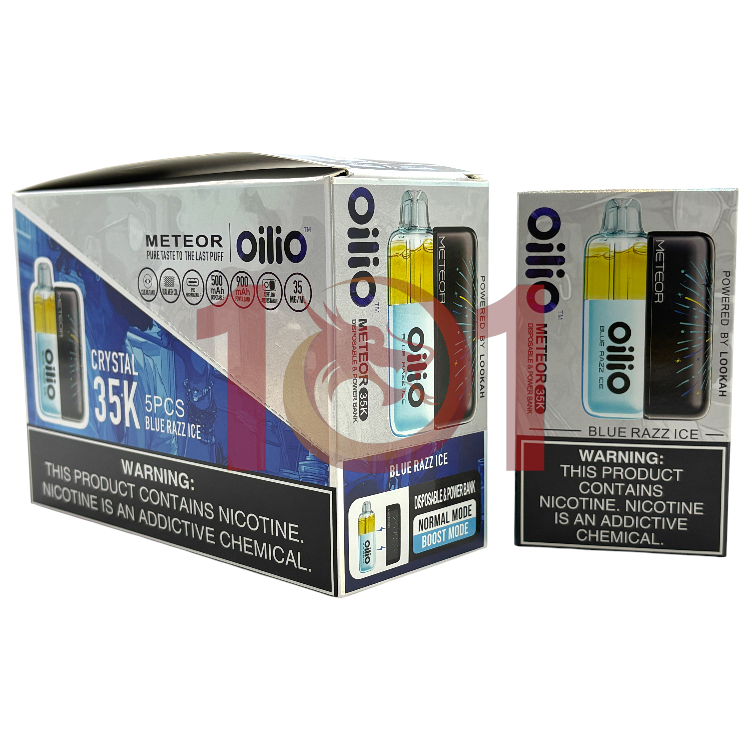 OILIO METEOR 35000 SALT NIC CRYSTAL KIT 3.5% - BLUE RAZZ ICE