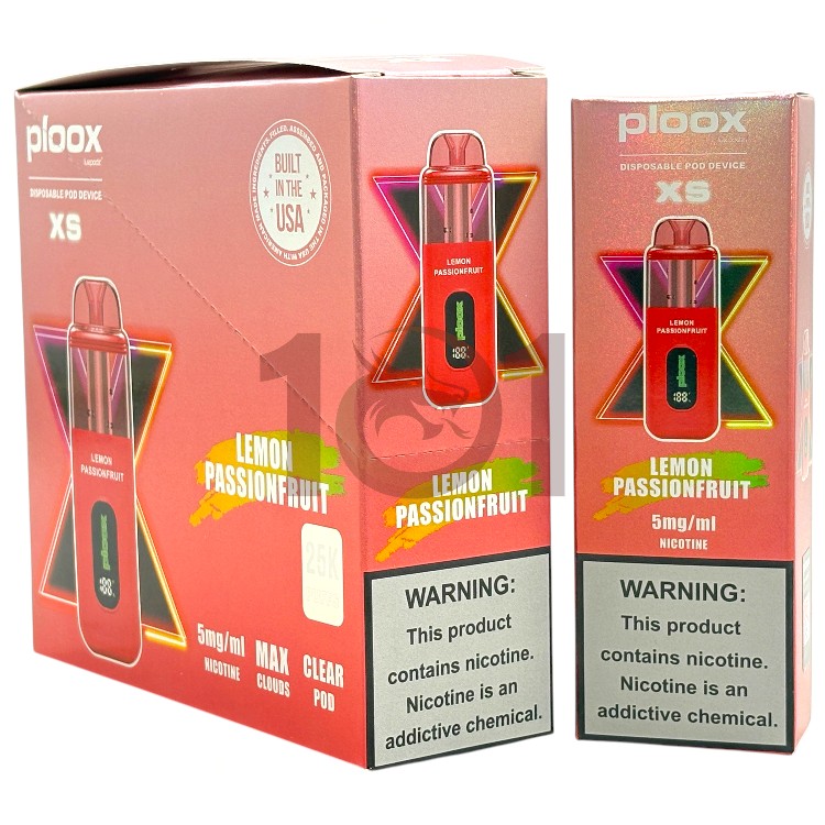 PLOOX 25000 0.5% 18ML HOOKAH POD XS - LEMON PASSIONFRUIT