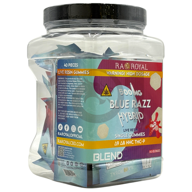 RA ROYAL LR BLEND D9+D8+HHC+THCP 500MG - HYBRID BLUE RAZZ