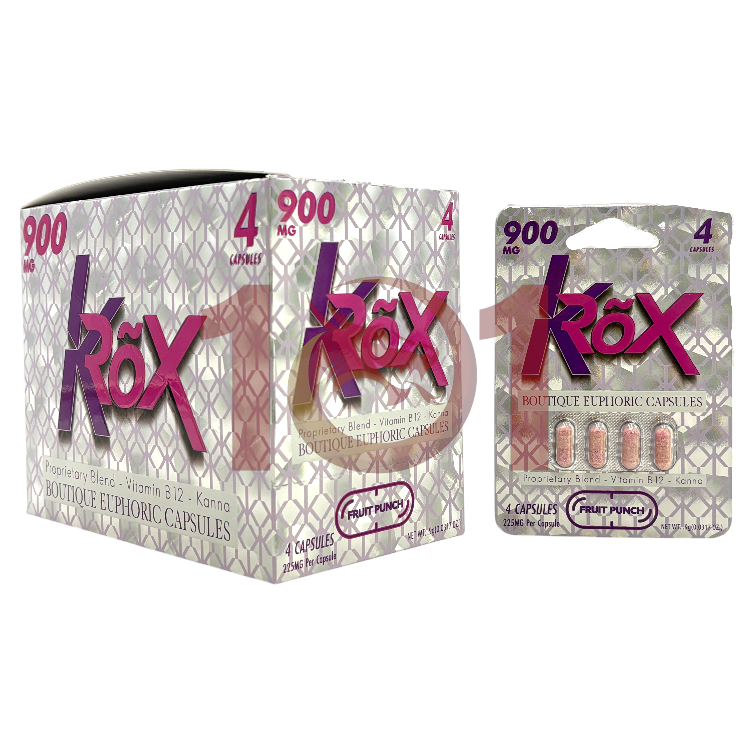 KROX BOUTIQUE EUPHORIC KAVA EXTRACT CAPSULE 225MG 4CT PK - FRUIT PUNCH