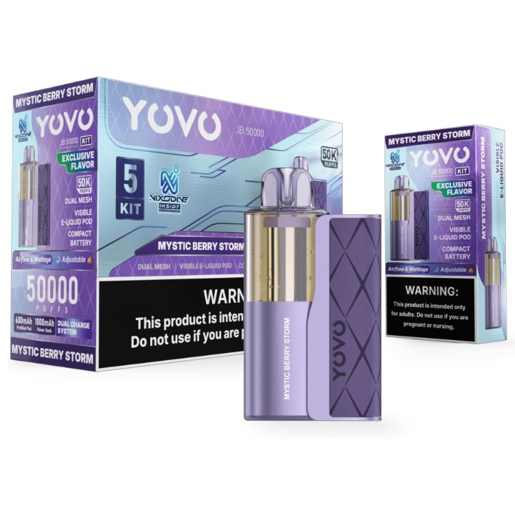 YOVO JB50000 POD DEVICE 5% - MYSTIC BERRY STORM