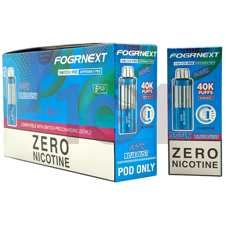 FOGRNEXT 40000 SWITCH PRO POD 0% - SOUR BLUE DUST