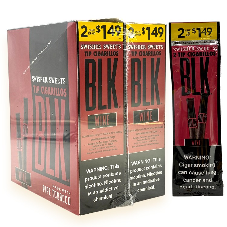 swisher sweet blk - wine - 2 cigar