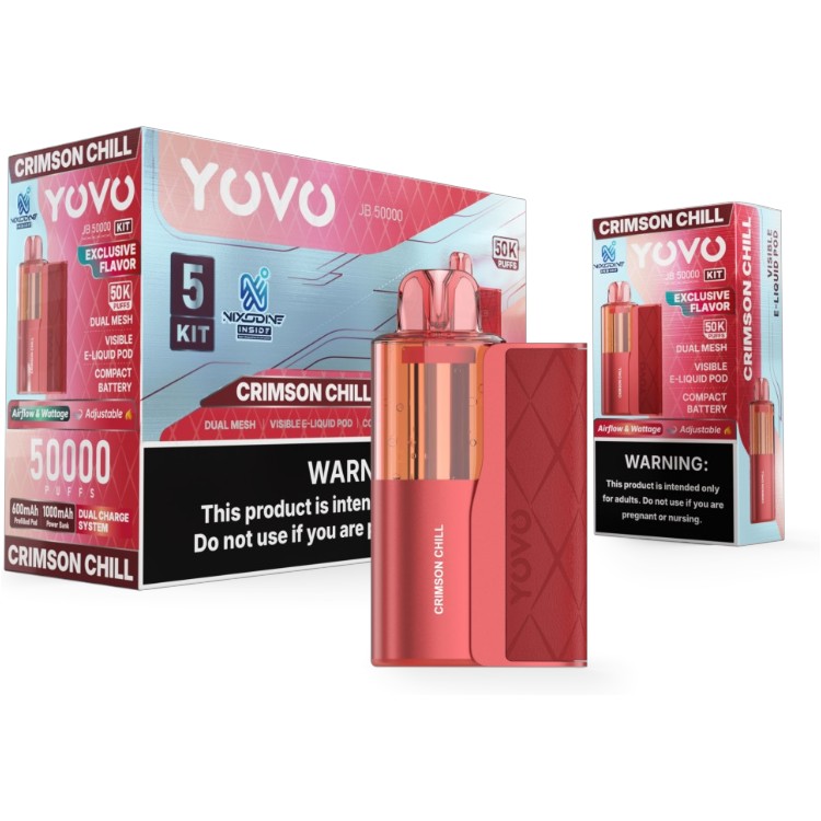 YOVO JB50000 POD DEVICE 5% - CRIMSON CHILL