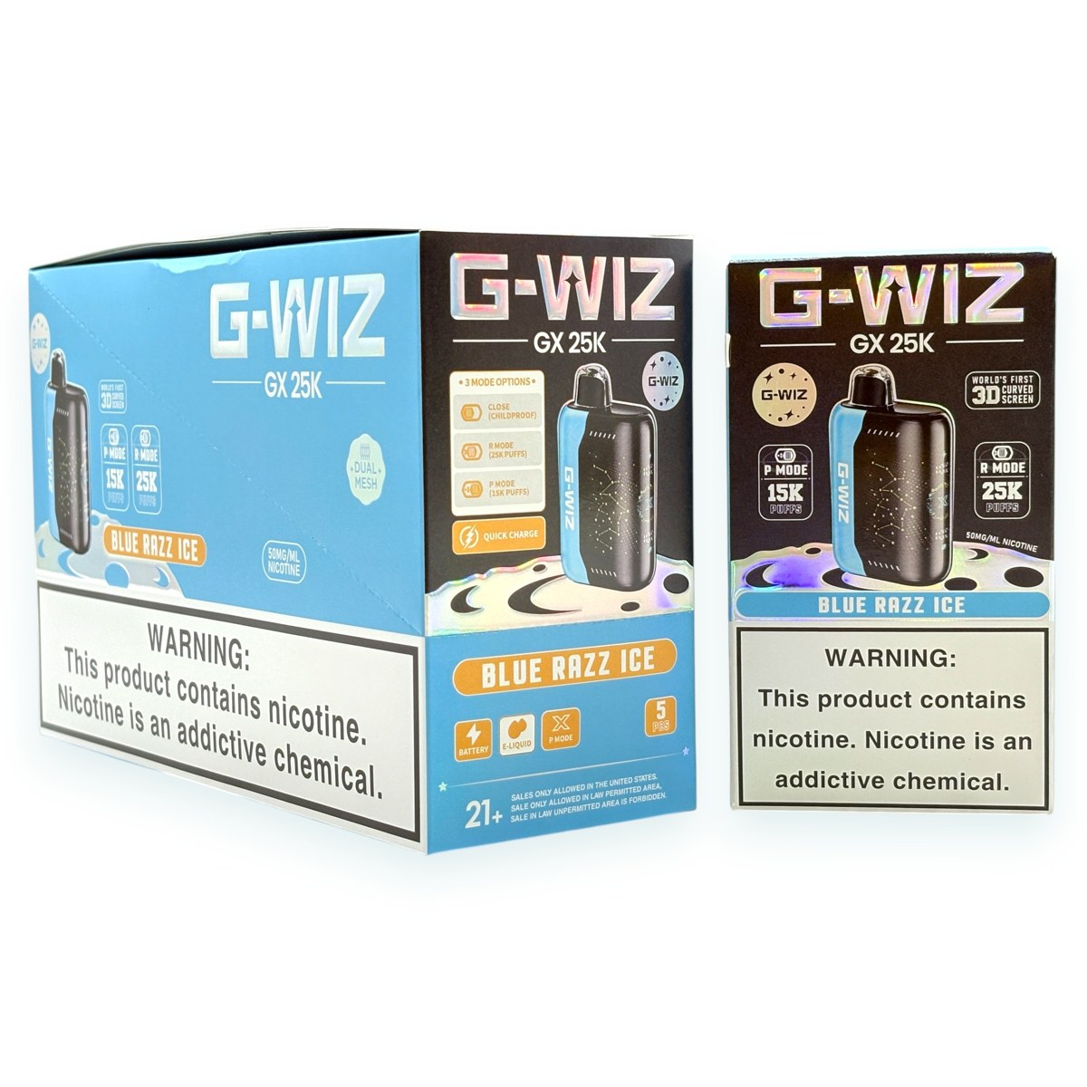 G-WIZ G25000 5% - BLUE RAZZ ICE