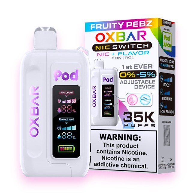 OXBAR 35000 NIC+FLAVOR CONTROL 5% - FRUITY PEBZ