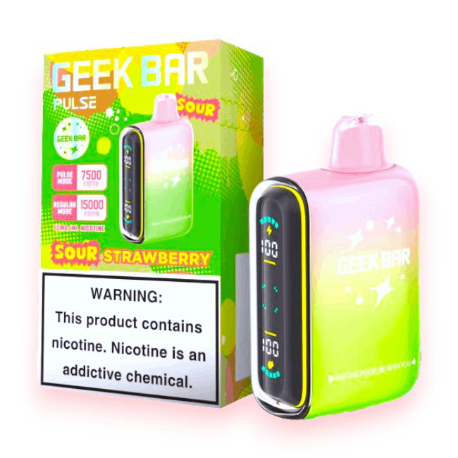 GEEK BAR PULSE 15000 5% - SOUR STRAWBERRY