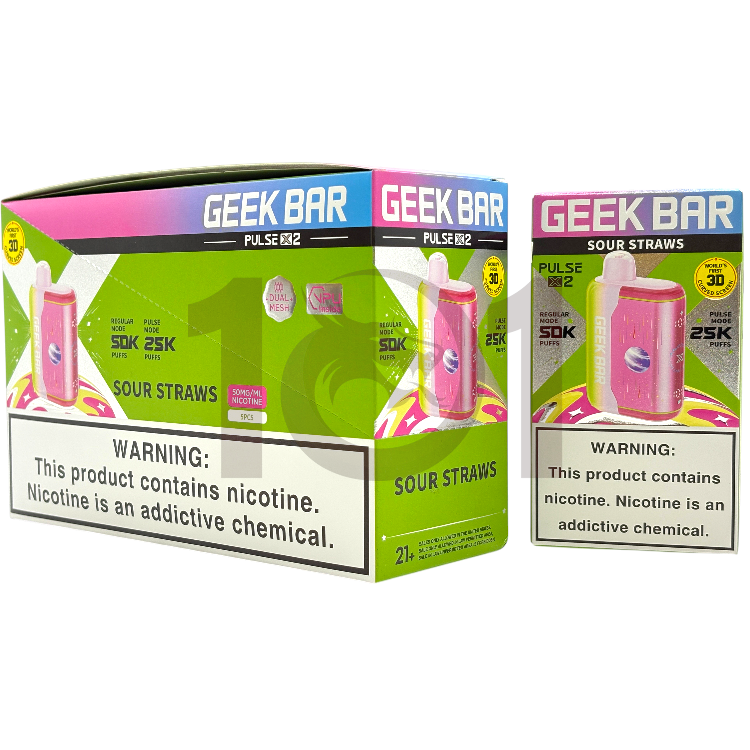 GEEK BAR PULSE X2 50000 5% - SOUR STRAWS