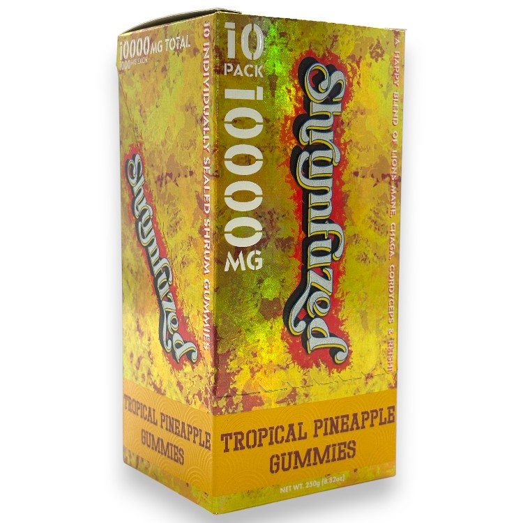 SHRUMFUZED NOOTROPIC BLENDZ MUSHROOM GUMMY 1000MG 10CT PK (10000MG/PK) - TROPICAL PINEAPPLE