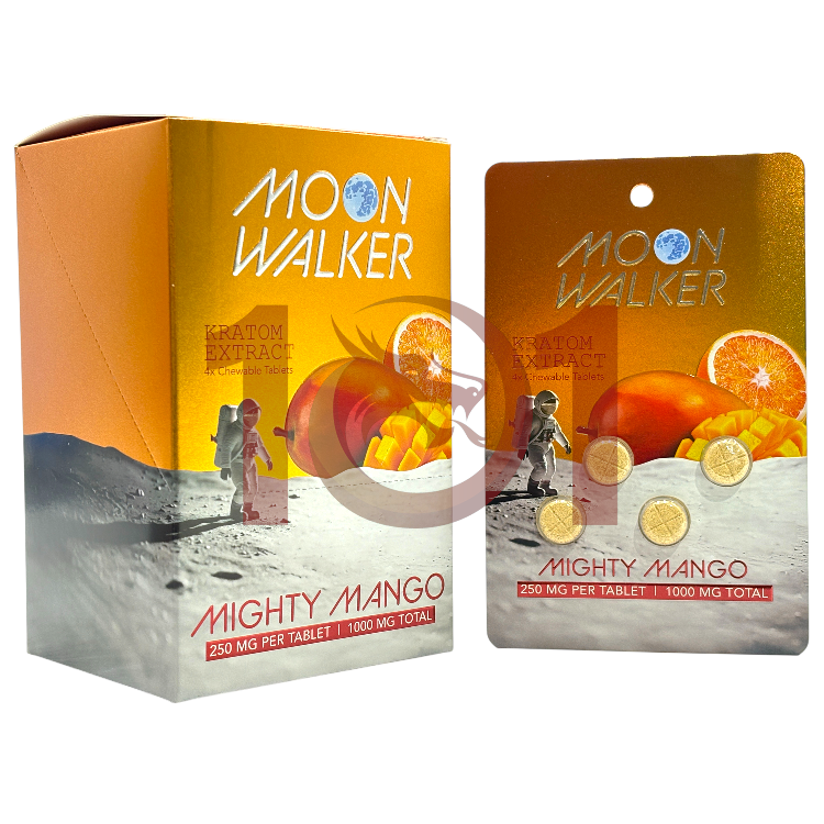 MOON WALKER MITRAGYNA SPECIOSA KRATOM EXTRACT TABLET 250MG 4CT PK - MIGHTY MANGO