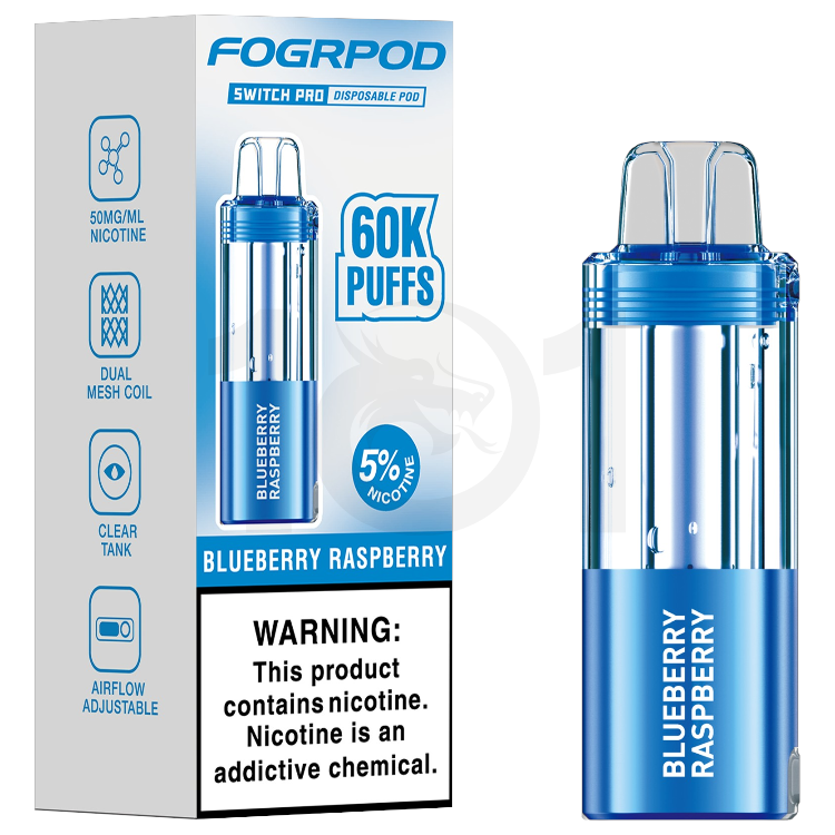 FOGRPOD 60000 SWITCH PRO POD 5% - BLUEBERRY RASPBERRY