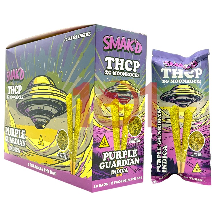 SMAK'D MOONROCKS THCP 2GM CT  2CT PK PREROLL KIEF INDICA - PURPLE GUARDIAN