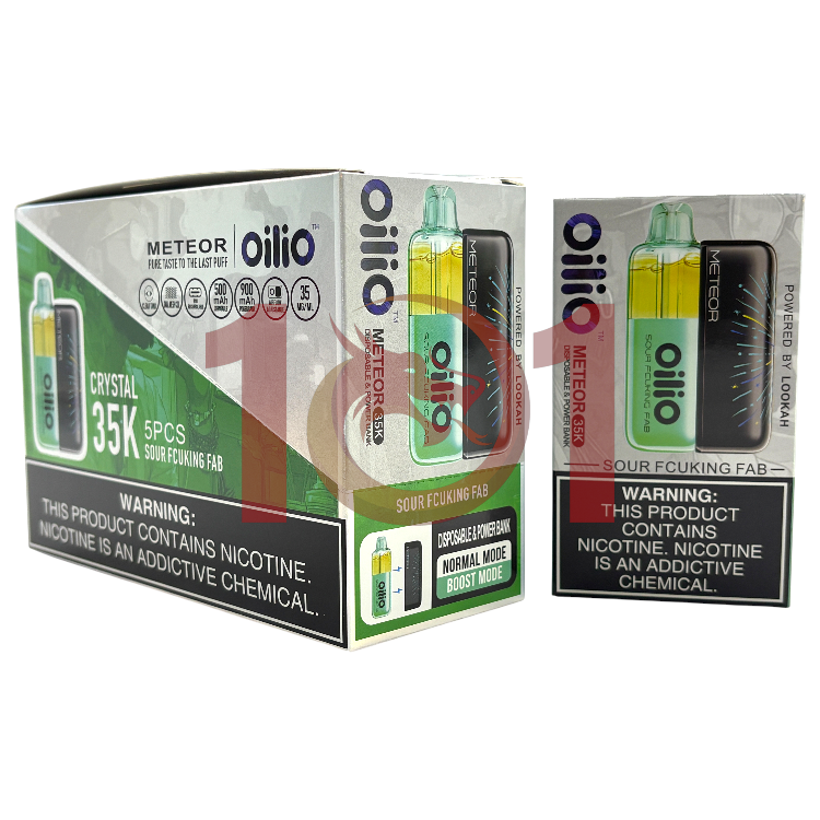 OILIO METEOR 35000 SALT NIC CRYSTAL KIT 3.5% - SOUR FCUKING FAB