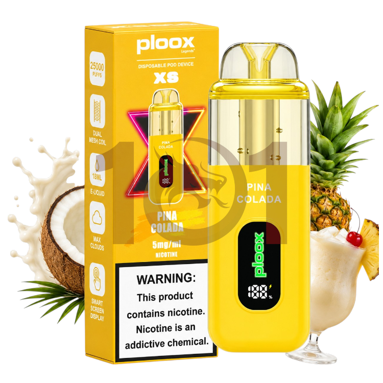PLOOX 25000 0.5% 18ML HOOKAH POD XS - PINA COLADA