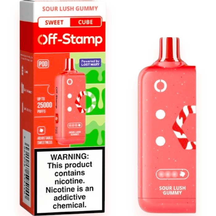 OFF-STAMP 25000 5% CUBE POD - SWEET SOUR LUSH GUMMY