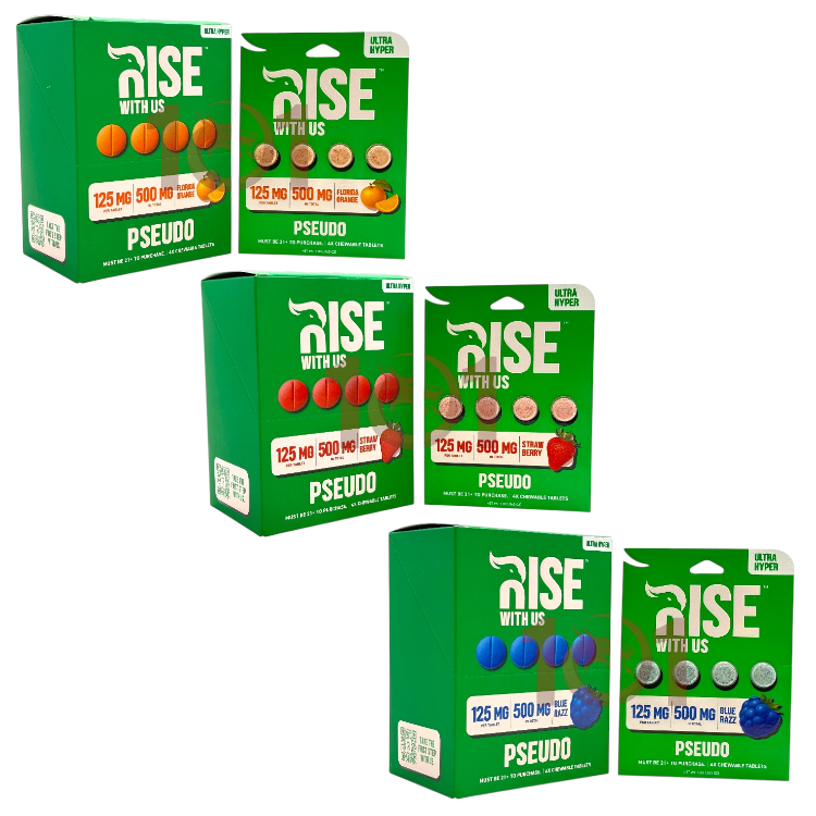 RISE PSEUDOINDOXYL KRATOM EXTRACT TABLET 125MG 4CT PK