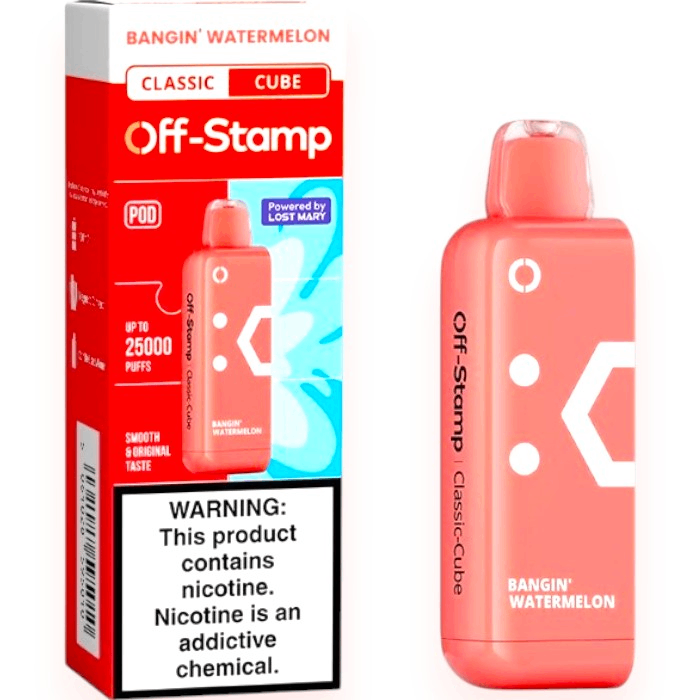 OFF-STAMP 25000 5% CUBE POD - CLASSIC BANGIN PEACH