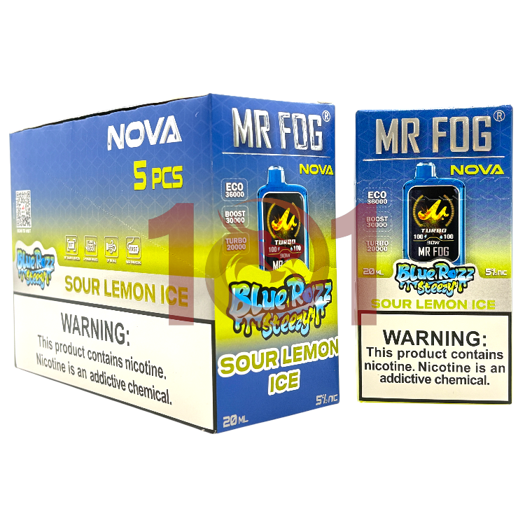 MR FOG NOVA 36000 5% - BLUE RAZZ STEEZY SOUR LEMON ICE