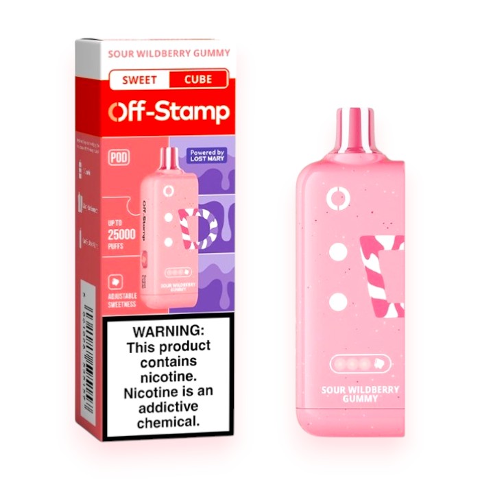 OFF-STAMP 25000 5% CUBE POD - SWEET SOUR WILDBERRY GUMMY