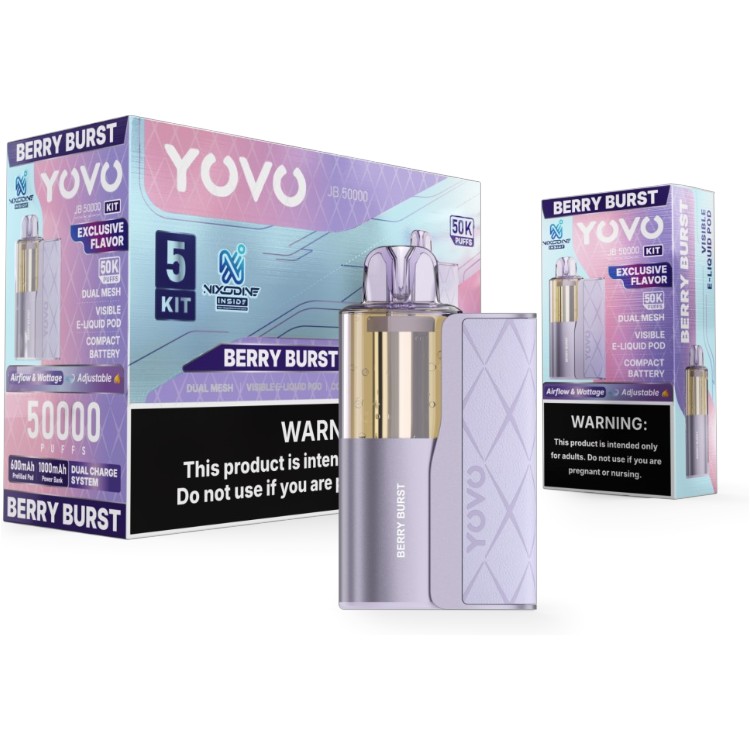 YOVO JB50000 POD DEVICE 5% - BERRY BURST