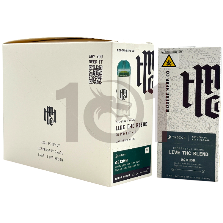 MODERN HERB CO LIVE THC BLEND 2GM POD DEVICE - INDICA OG KUSH