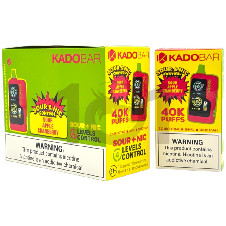 KADO BAR SOUR+NIC 40000 5% - SOUR APPLE CRANBERRY