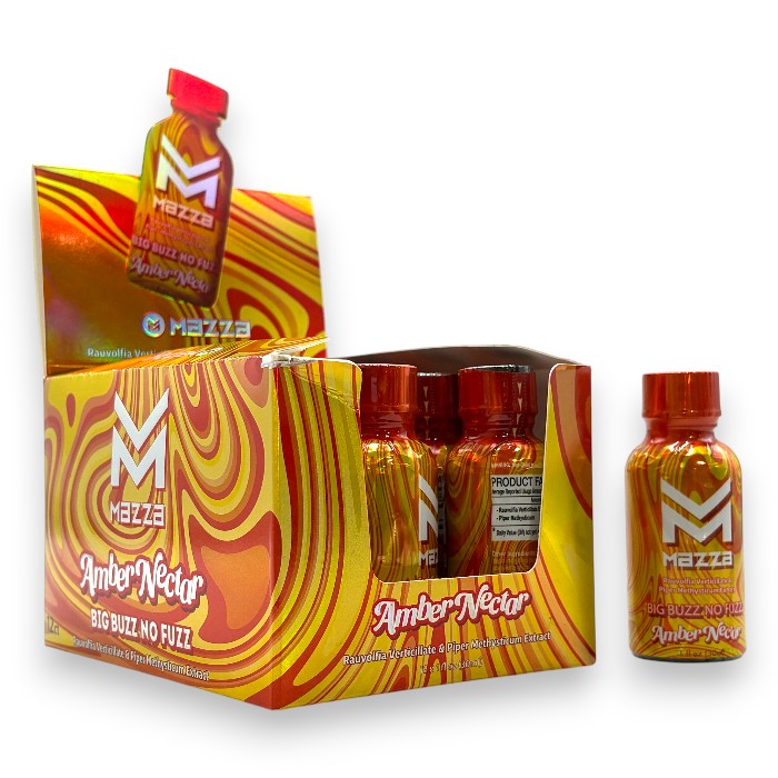 MAZZA RAUVOLFIA VERTICILLATE & PIPER METHYSTICUM 1OZ KAVA EXTRACT SHOT - AMBER NECTAR