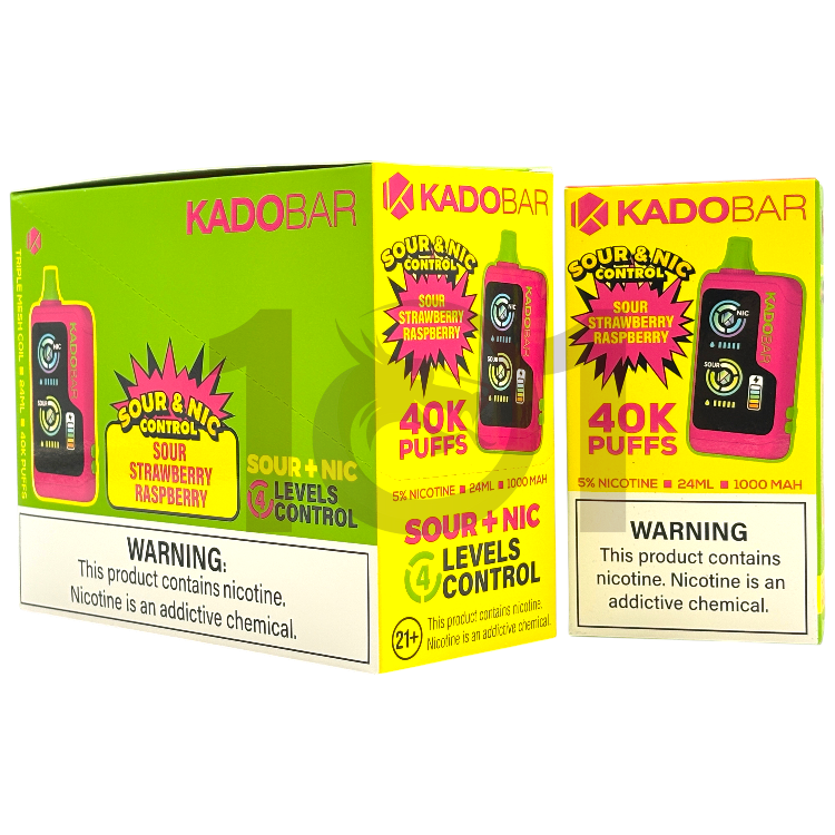 KADO BAR SOUR+NIC 40000 5% - SOUR STRAWBERRY RASPBERRY