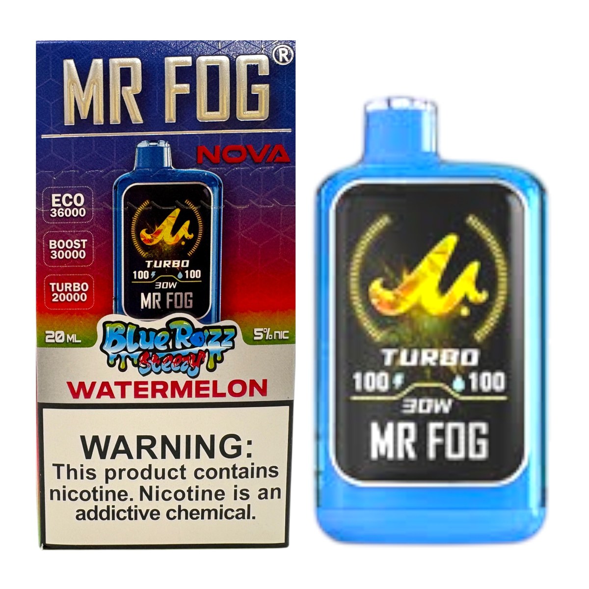 MR FOG NOVA 36000 5% - BLUE RAZZ STEEZY WATERMELON