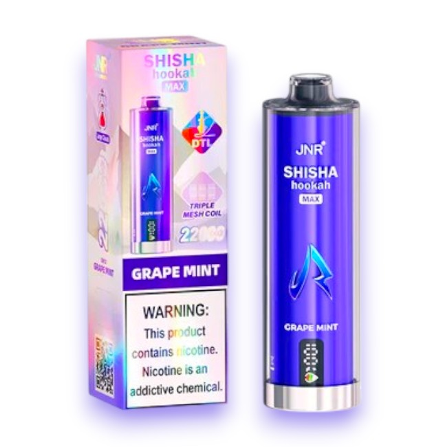 JNR SHISHA HOOKAH MAX 22000 5% - GRAPE MINT