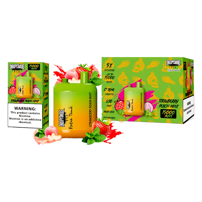 SNOOPY SMOKE EXTRA TANK 15000 5% - STRAWBERRY PEACH MINT