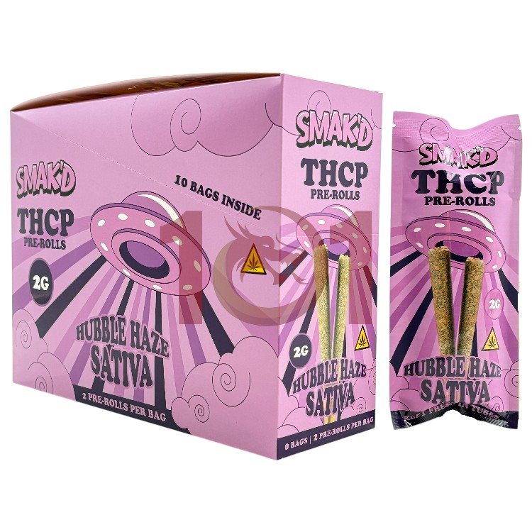 SMAK'D THCP 2GM/CT 2CT PK PREROLL SATIVA - HUBBLE HAZE