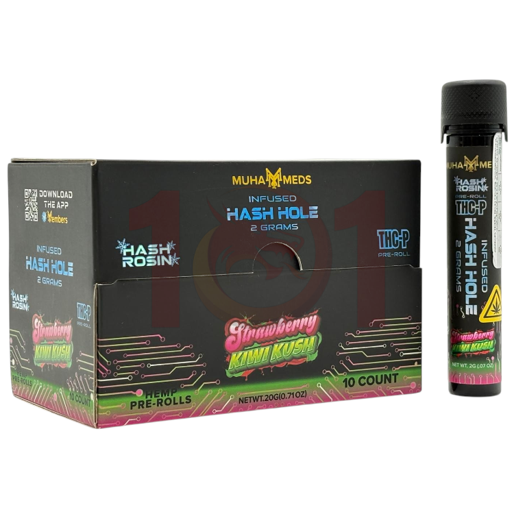 MUHA MEDSHASH HOLE THCP PREROLL 2GM - STRAWBERRY KIWI KUSH