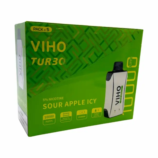 VIHO TURBO 10000 5% - SOUR APPLE ICY
