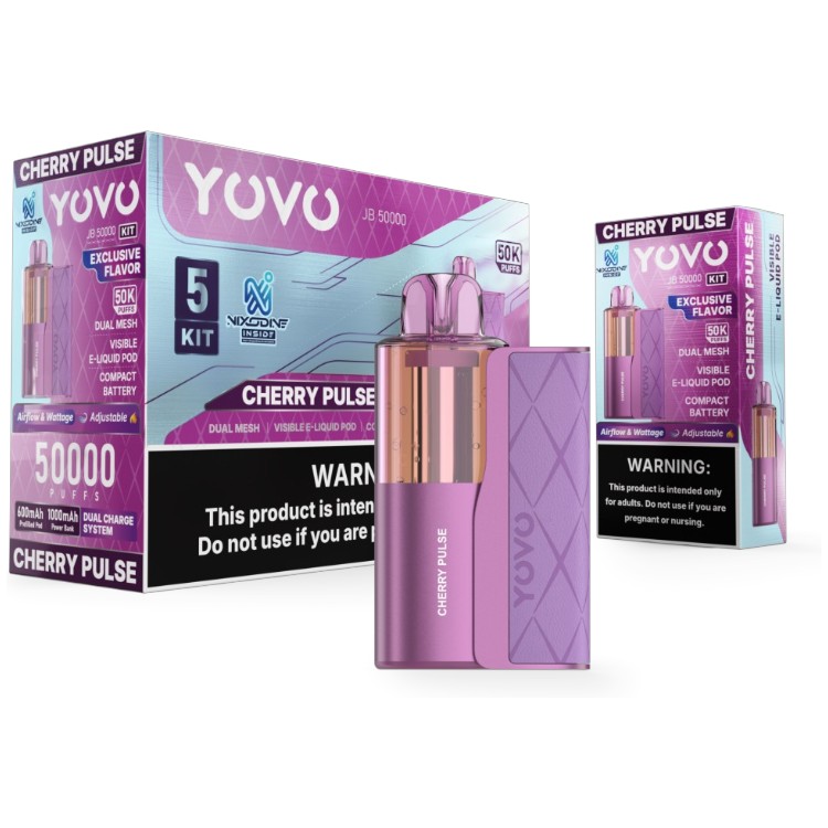 YOVO JB50000 POD DEVICE 5% - CHERRY PULSE
