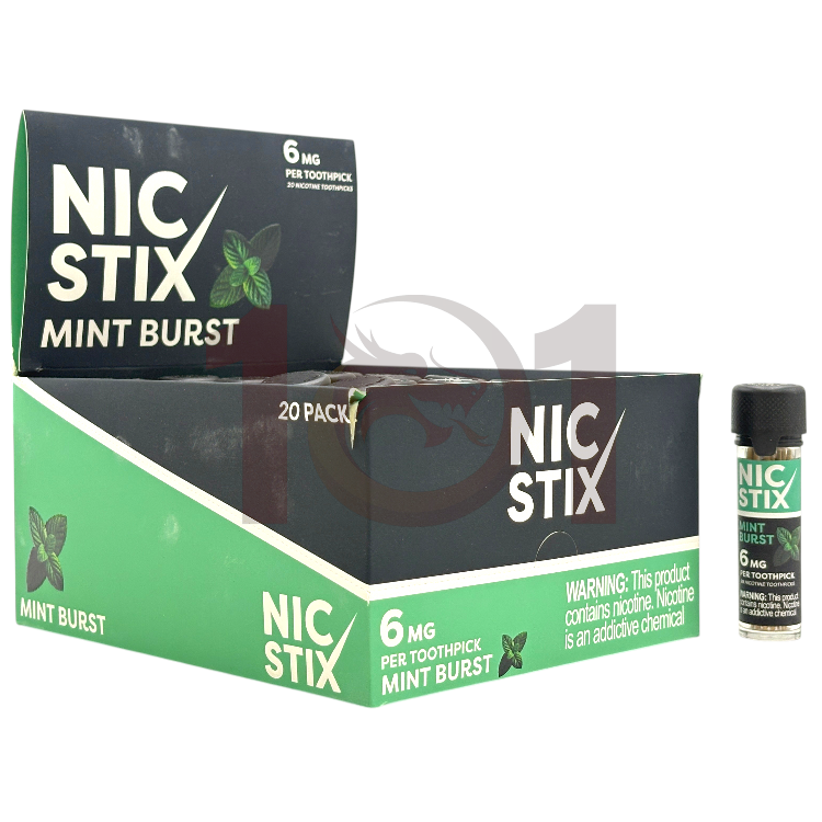NIC STIX TOOTHPICK 6MG 20CT PK - MINT BRUST